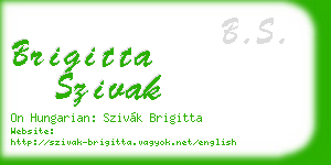 brigitta szivak business card